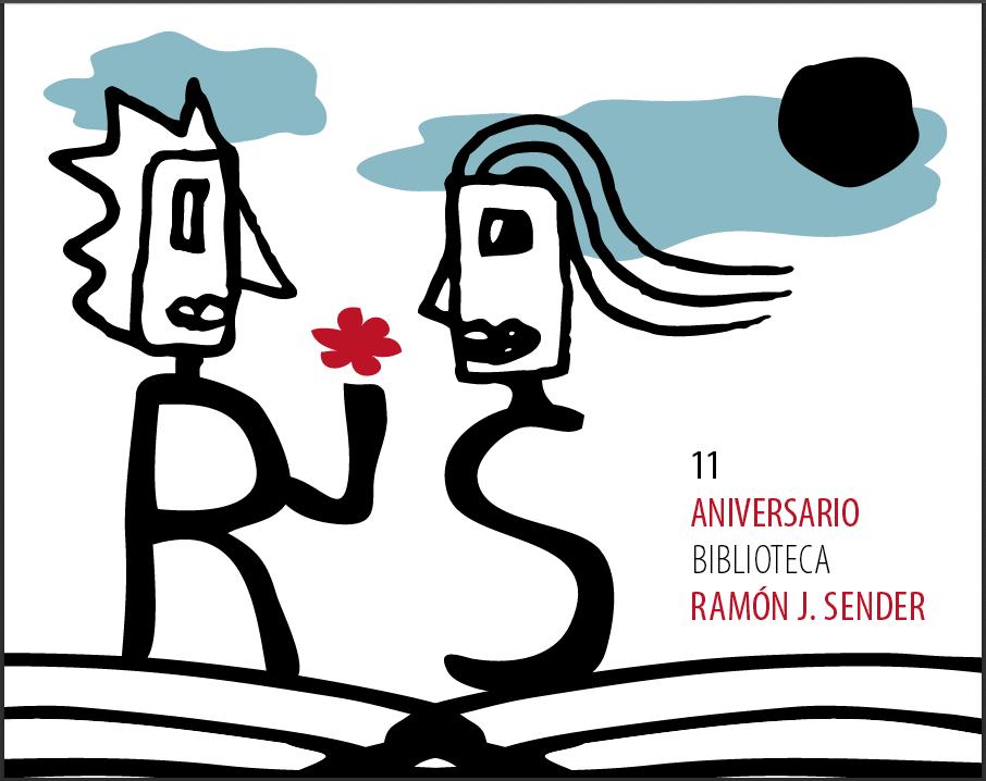Cartel del Aniversario de la Biblioteca Ramón J. Sénder