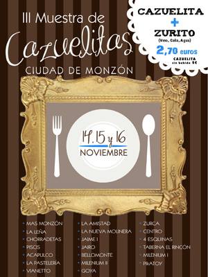 Cartel Certamen de Cazuelitas Ciudad de Monzón